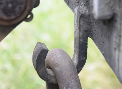 Schaubild Eisenbahnkupplung und Teile